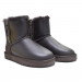 MEN'S CLASSIC MINI DOUBLE ZIP METALLIC CHOCOLATE