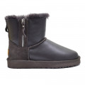 MEN'S CLASSIC MINI DOUBLE ZIP METALLIC CHOCOLATE