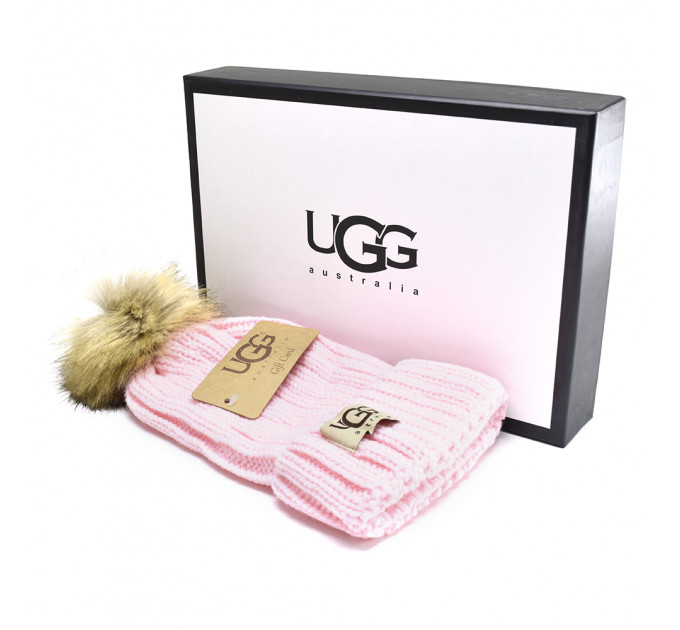 UGG KNIT POM II HAT PINK