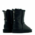 KID'S CLASSIC SHORT ZIP LEATHER BLACK