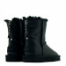 KID'S CLASSIC SHORT ZIP LEATHER BLACK