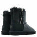 MEN'S CLASSIC MINI DOUBLE ZIP METALLIC BLACK