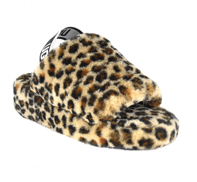 FLUFF YEAH LOGO SLIDE LEOPARD