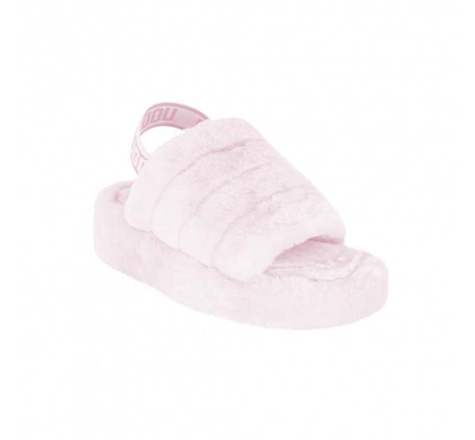 FLUFF YEAH LOGO SLIDE SEASHELL PINK