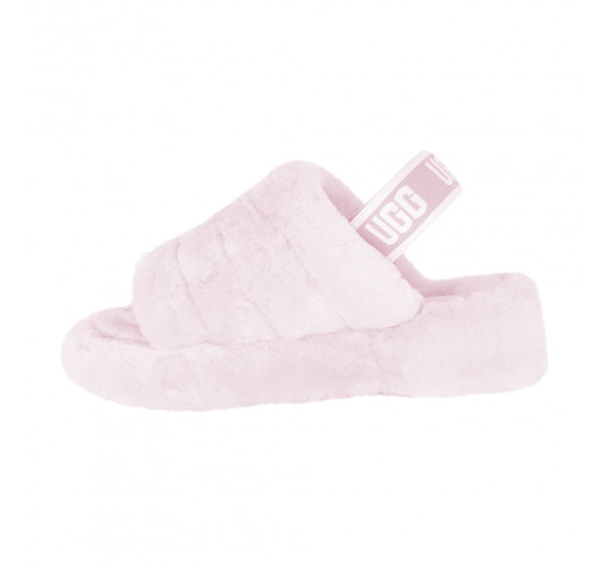 FLUFF YEAH LOGO SLIDE SEASHELL PINK