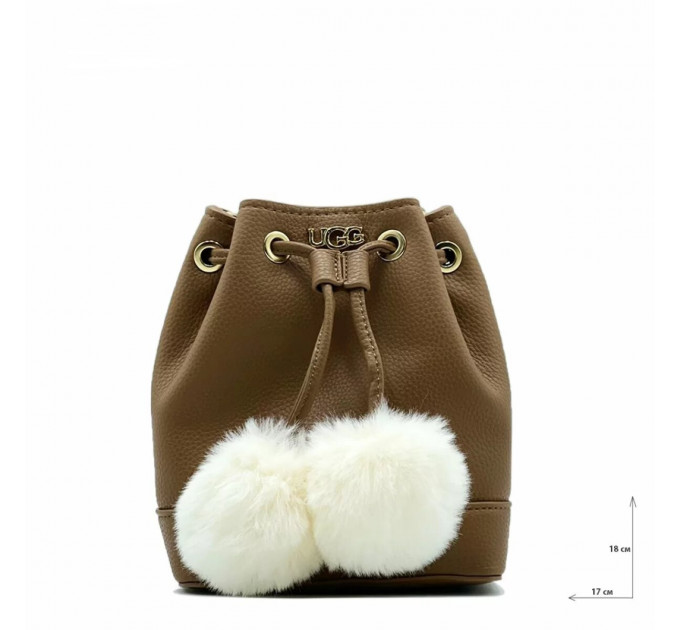 СУМКА UGG AALIYAH BUCKET CROSSBODY POM CHESTNUT