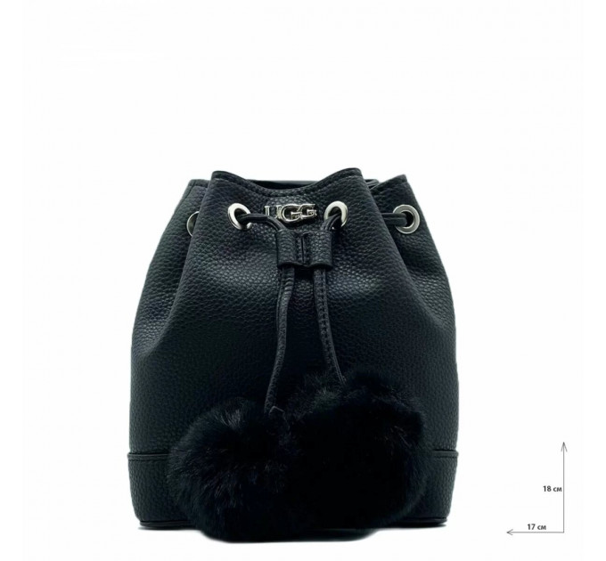 СУМКА UGG AALIYAH BUCKET CROSSBODY POM BLACK