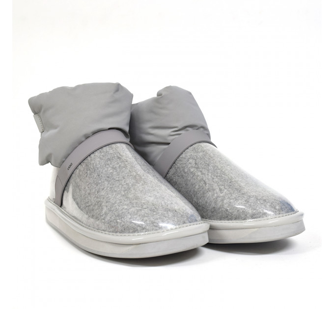 CLEAR QUILTY BOOTS GREY