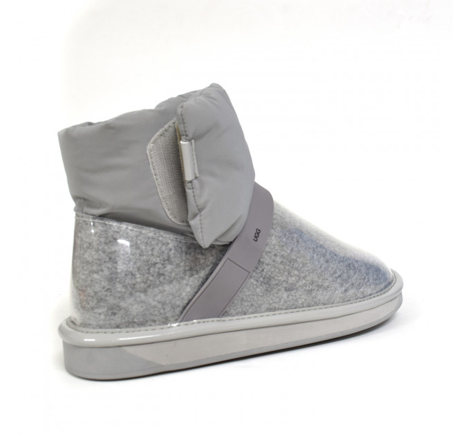 CLEAR QUILTY BOOTS GREY