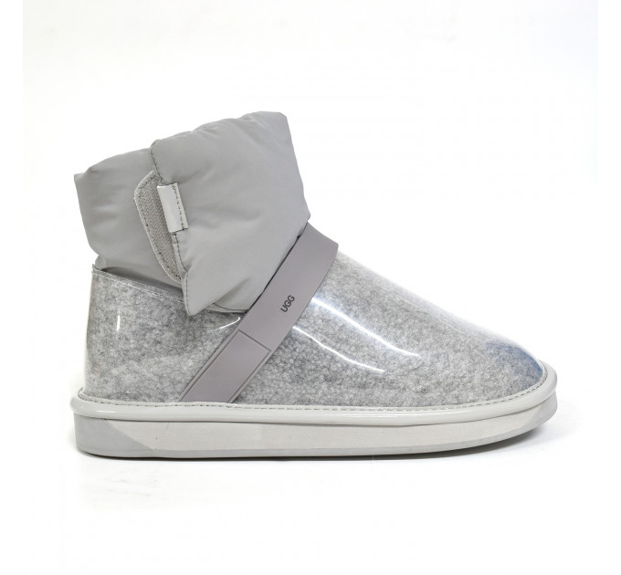CLEAR QUILTY BOOTS GREY