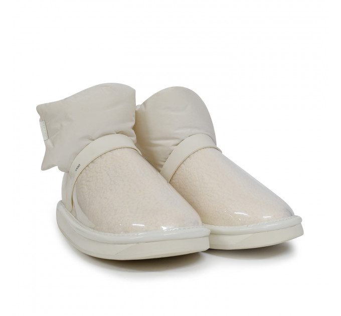 CLEAR QUILTY BOOTS WHITE