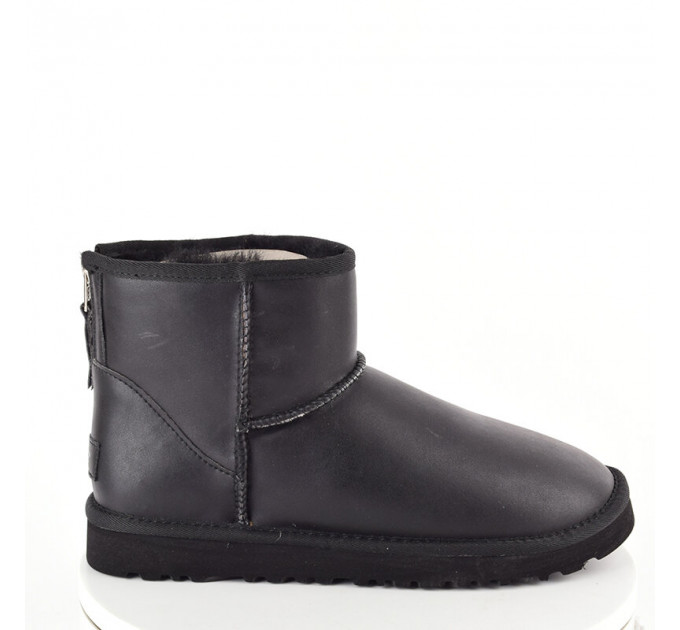MEN`S ONE ZIP MINI BOOT BLACK