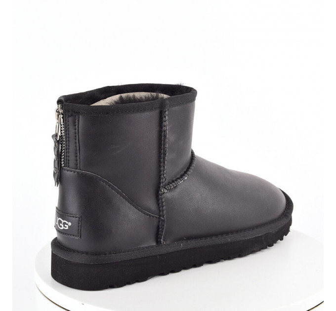 MEN`S ONE ZIP MINI BOOT BLACK