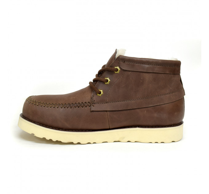MEN`S CAMPOUT CHUKKA LEATHER CHOCOLATE