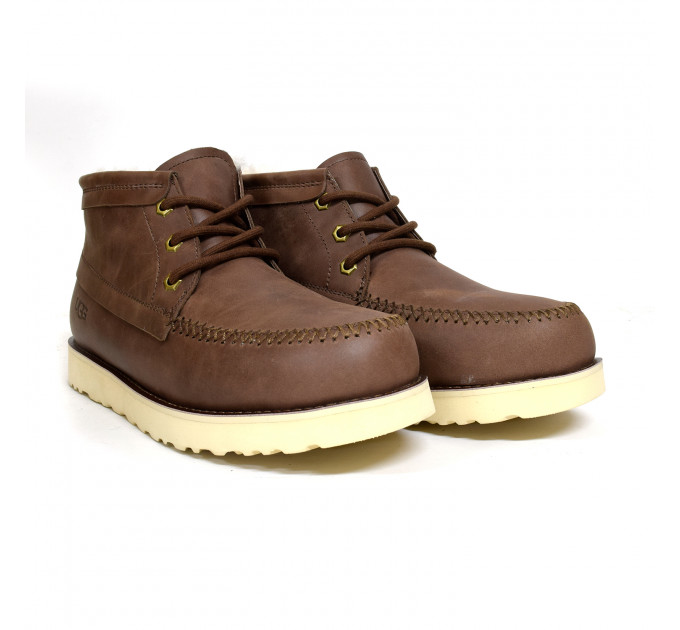 MEN`S CAMPOUT CHUKKA LEATHER CHOCOLATE
