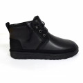MEN`S NEUMEL ZIP LEATHER BLACK
