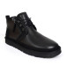 MEN`S NEUMEL ZIP LEATHER BLACK