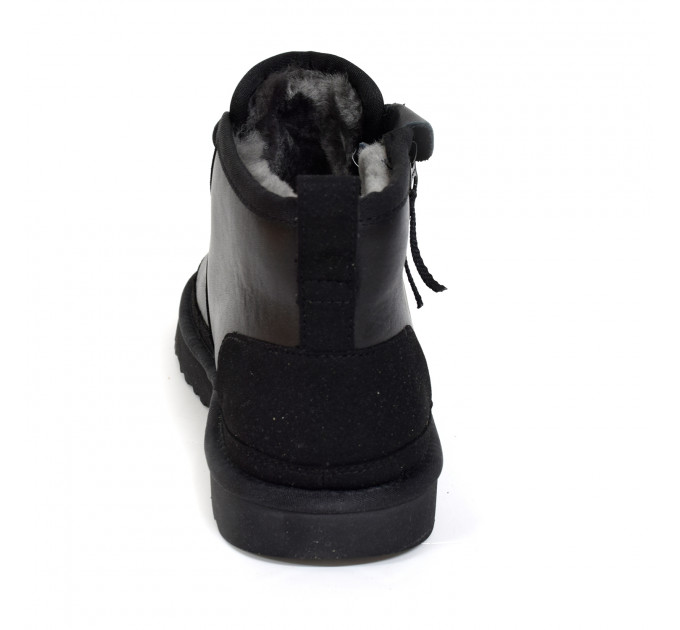MEN`S NEUMEL ZIP LEATHER BLACK