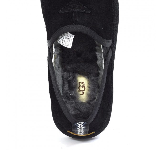 MEN'S SLIPPERS SCUFF ROMEO BLACK