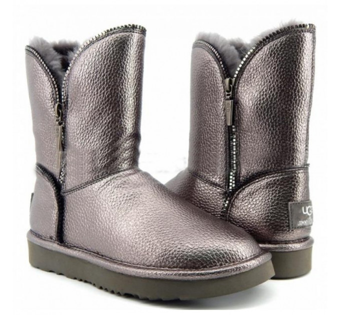 JIMMY CHOO GRANULAR SKIN GREY